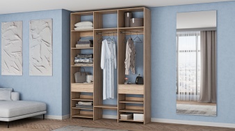 Стеллаж для одежды Мирта 89 BMS по индивидуальному размеру