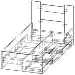 Схема сборки Кровать с 3 ящиками Кассиопея 18 BMS