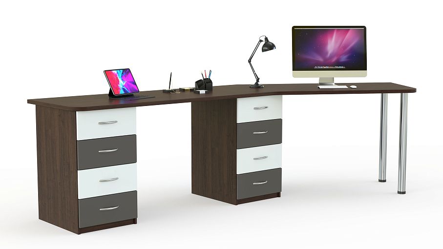 Письменный стол для двоих Виктория 27 BMS - Фото