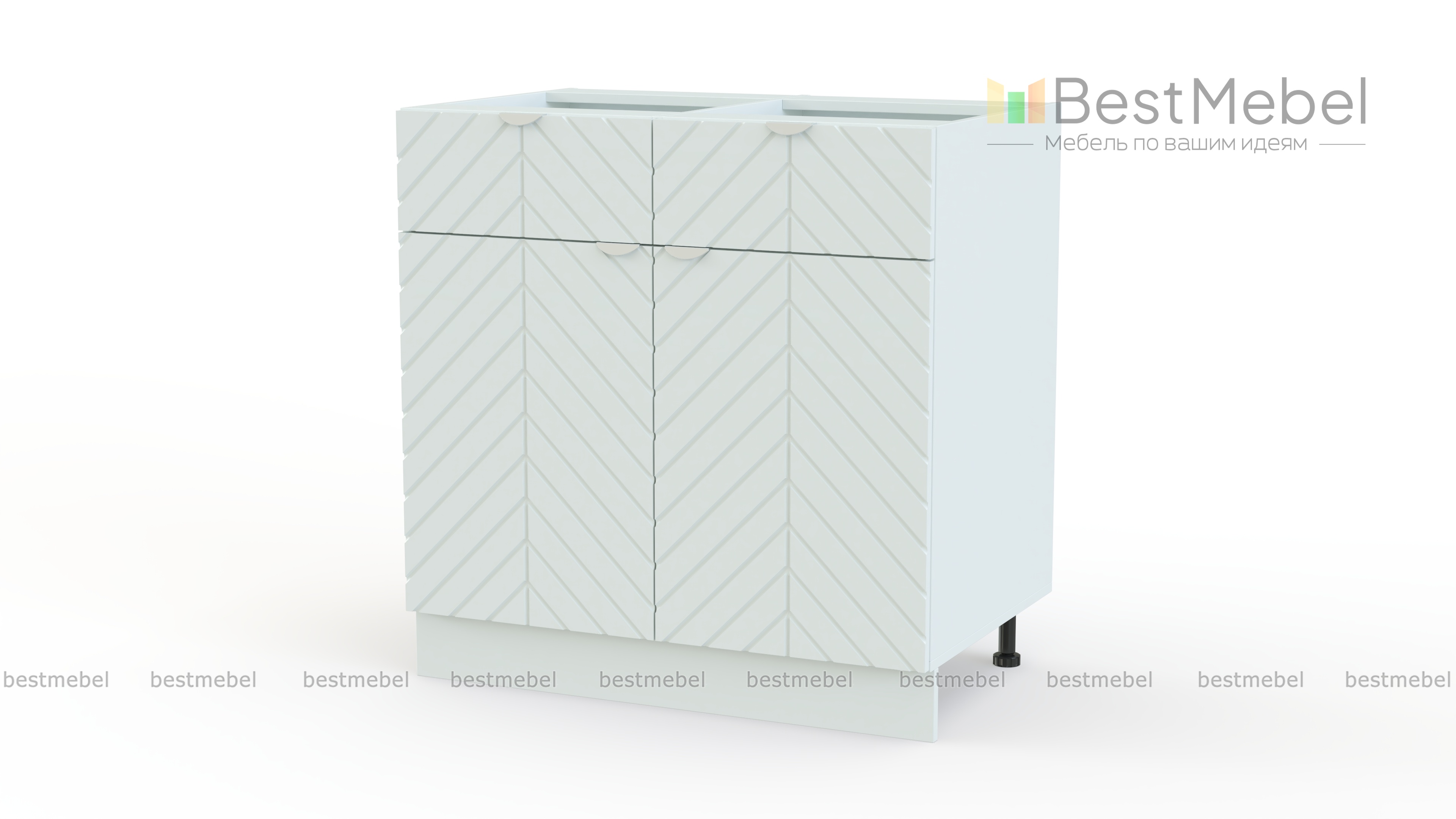 Шкаф нижний с 2-мя дверцами и 2-мя ящиками Анаис BMS