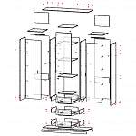 Схема сборки Шкаф распашной Диана К2 BMS