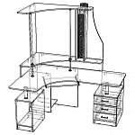 Схема сборки Стол компьютерный №1 Р BMS