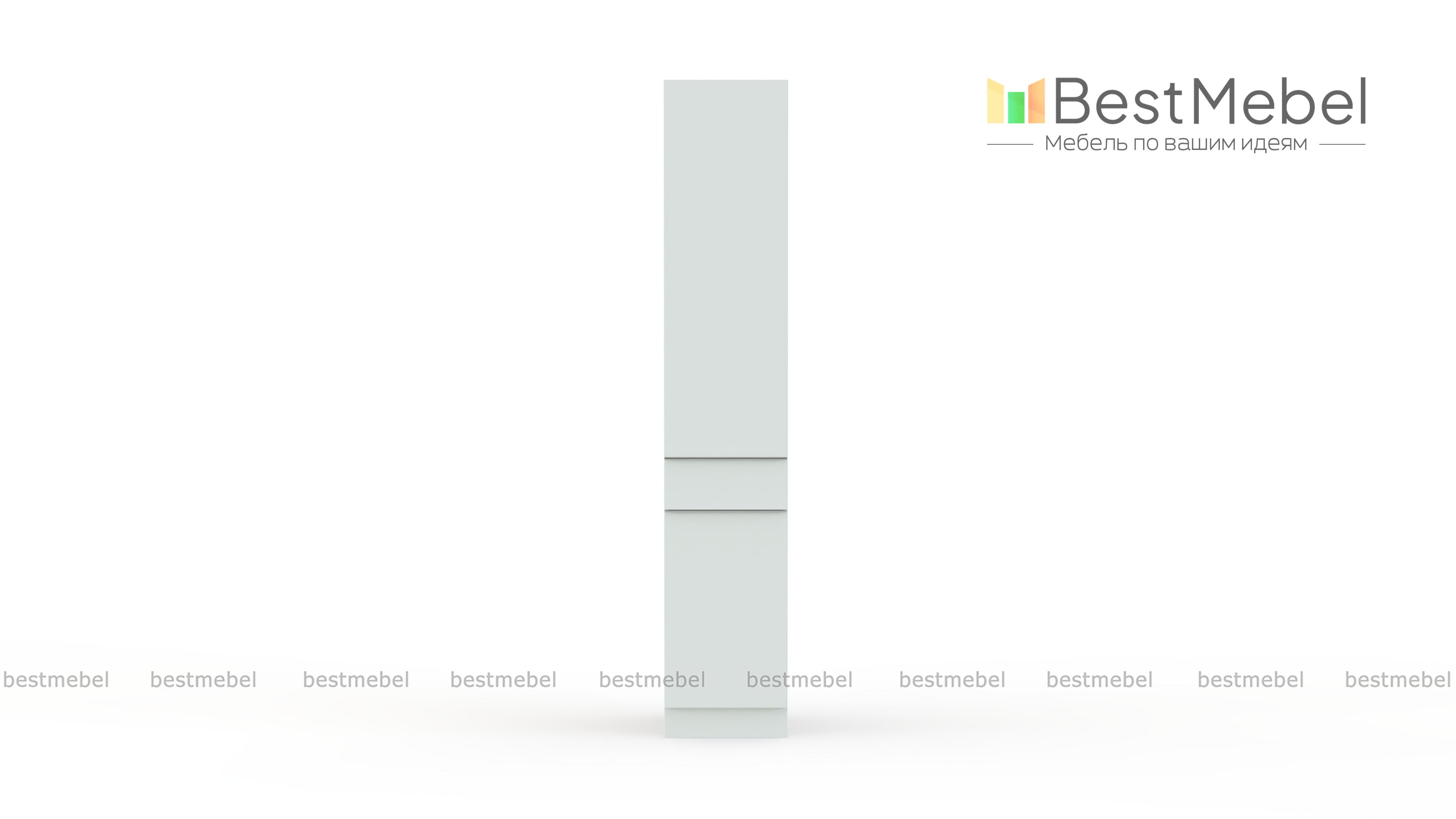 Шкаф пенал с дверцами и ящиком Фьюжн BMS - Фото