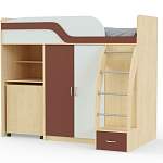 Кровать-чердак с рабочей зоной Мираж К22 BMS - Фото 1