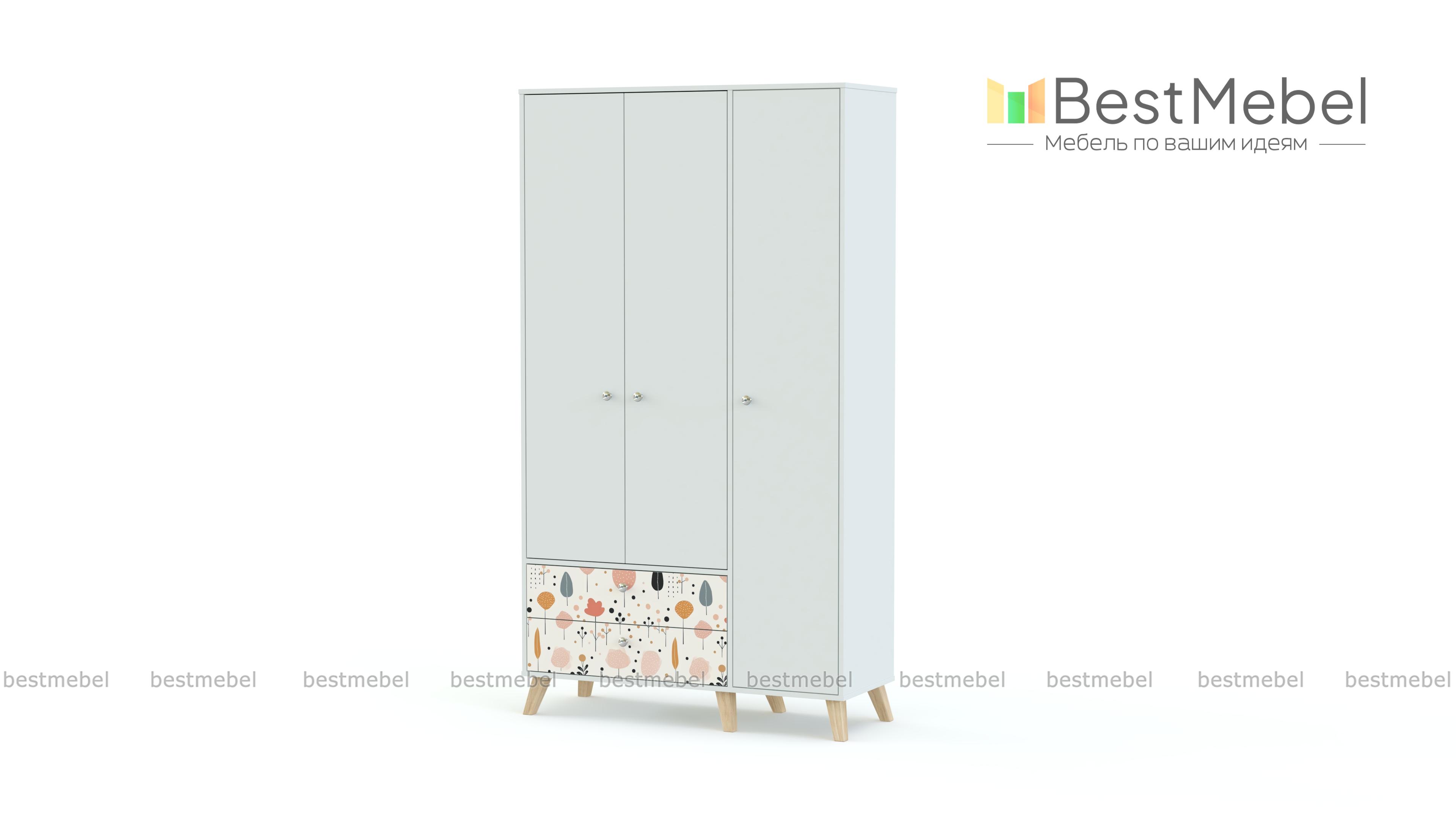 Шкаф распашной Эльза 3 BMS - Фото