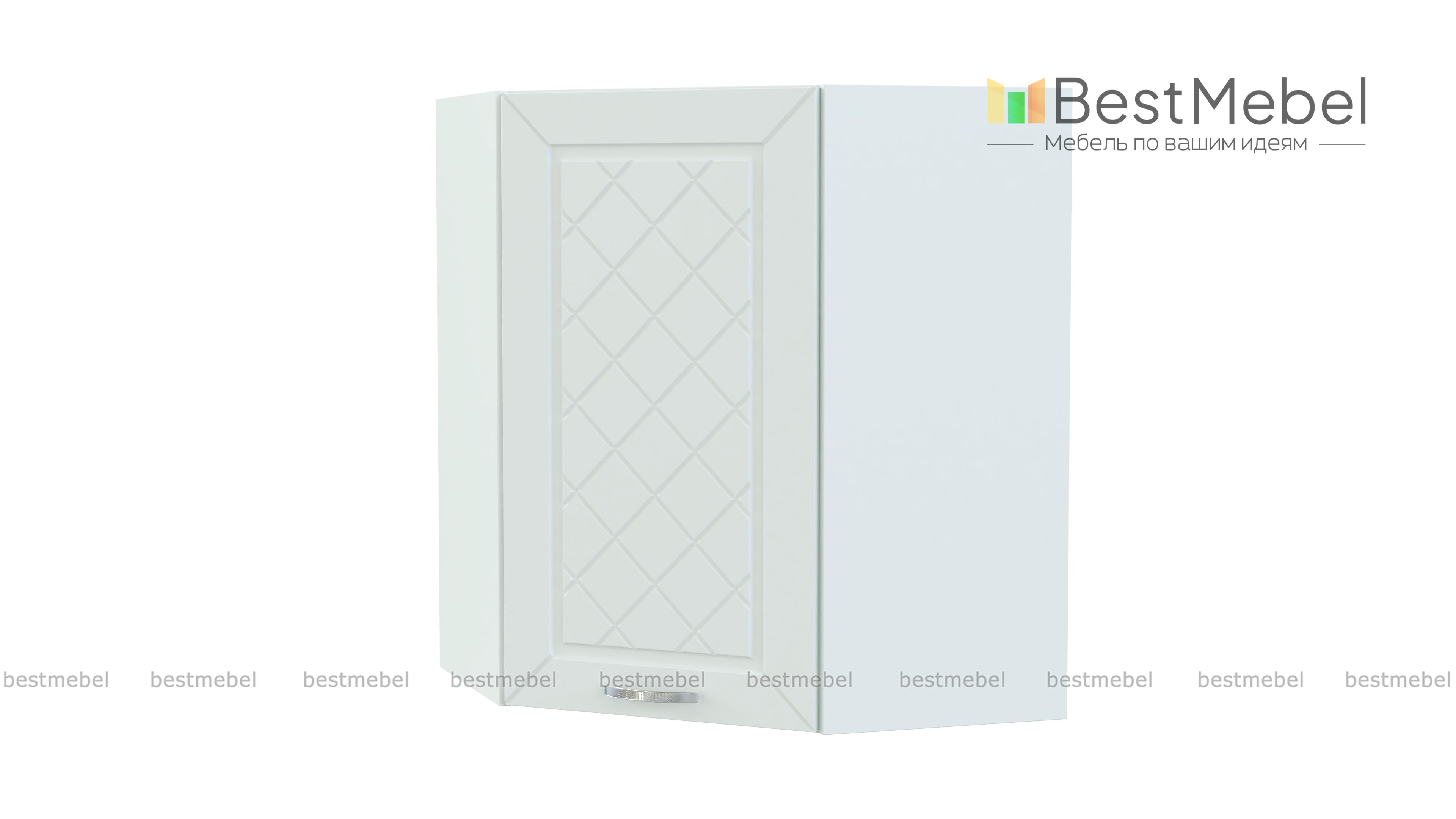 Шкаф верхний угловой 1 дверь Агава BMS - Фото