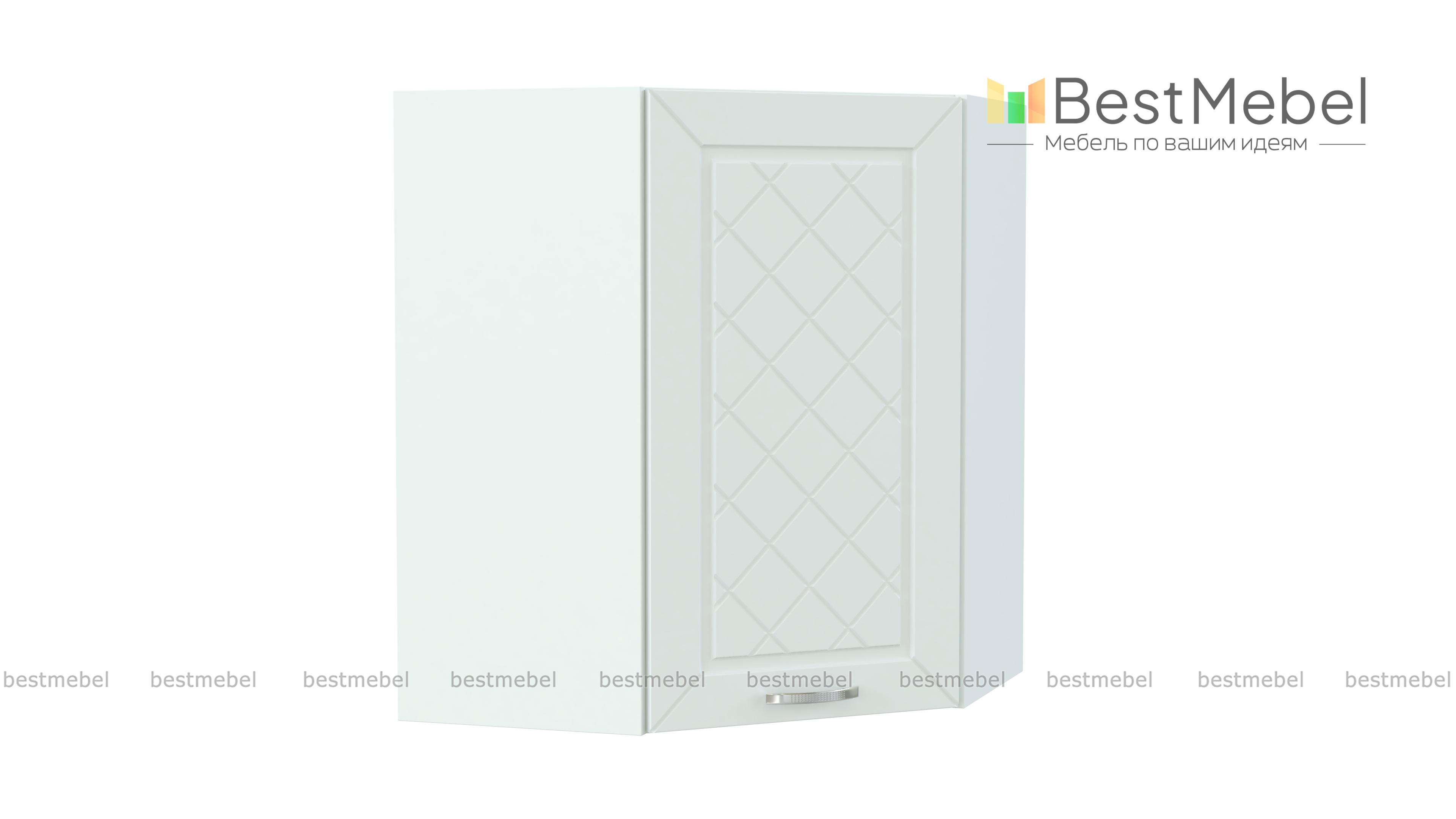 Шкаф верхний угловой 1 дверь Агава BMS - Фото