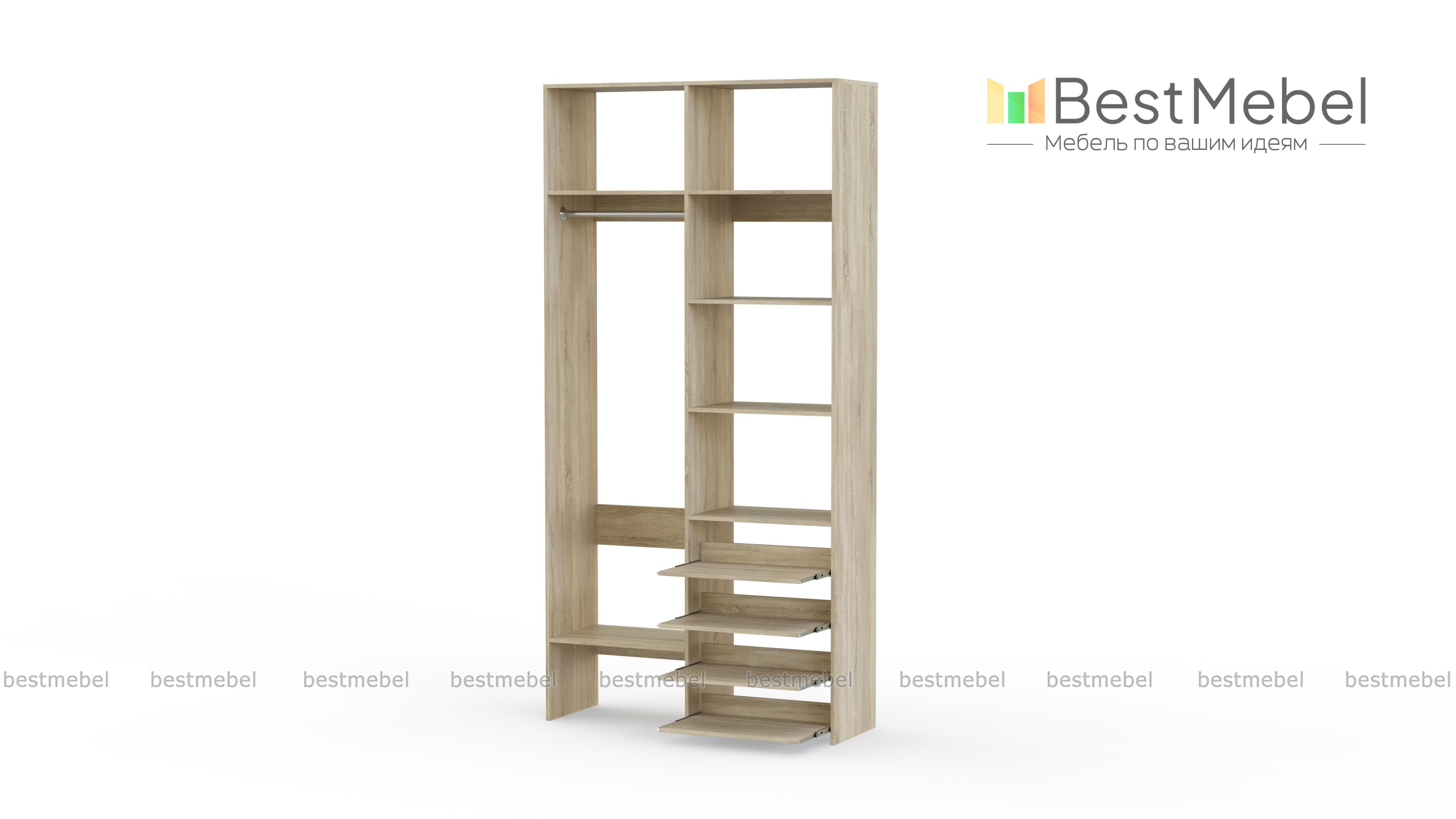 Стеллаж для одежды Мирта 79 BMS - Фото