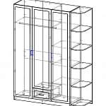 Чертеж Распашной шкаф Крона 13 BMS