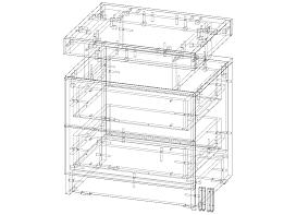 ЭСКИЗ Прикроватная тумба Шарлиз  (500х600х400)