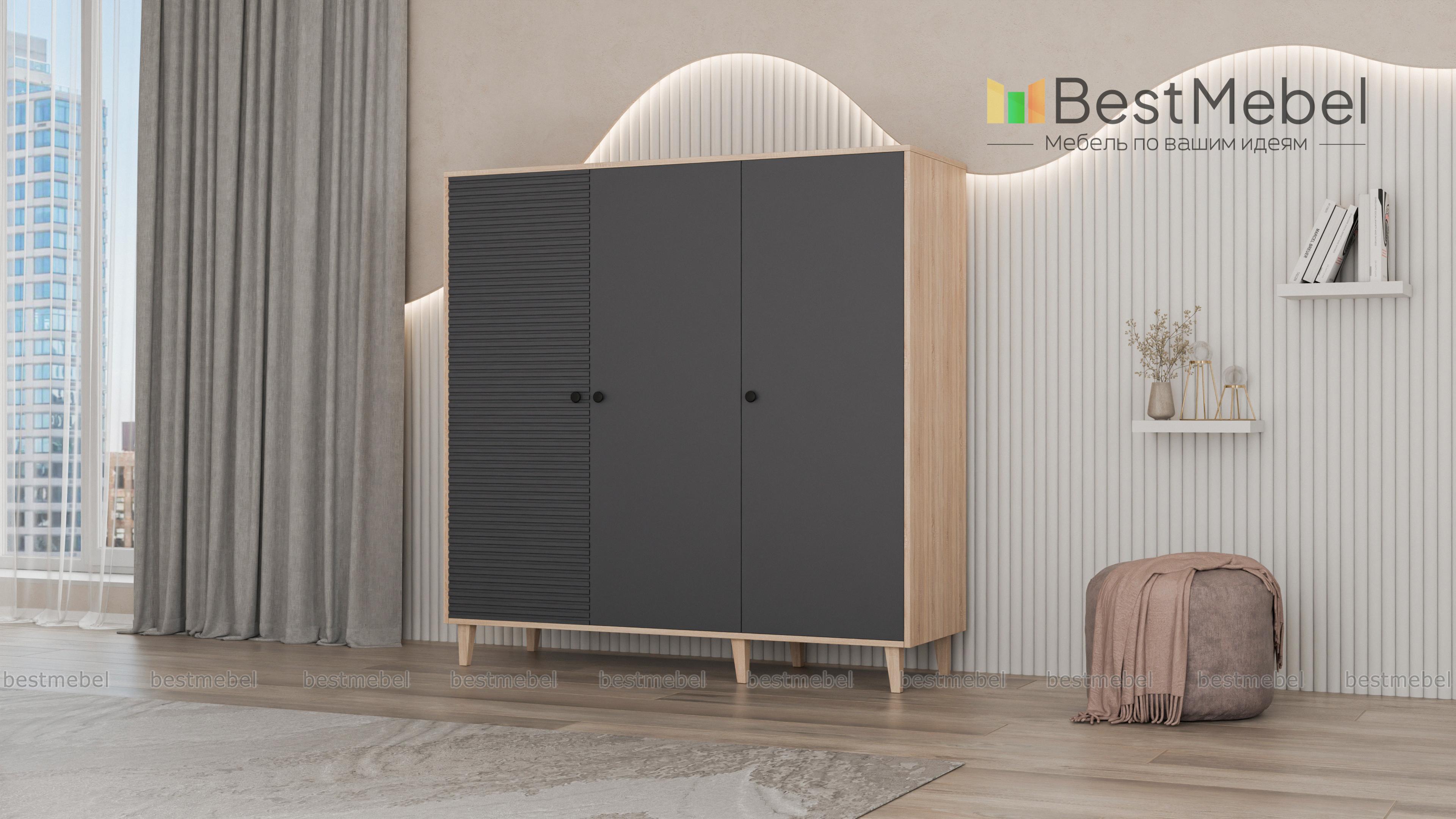 Шкаф распашной Брукс 4 BMS - Фото