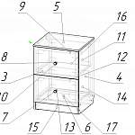 Чертеж Прикроватная тумба Фантазия BMS