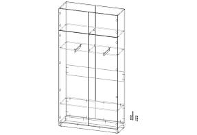 ЭСКИЗ №00000267980 Шкаф распашной Интарс 2А  (1200х2400х400) ЭСКИЗ №00000267980 Шкаф распашной Интарс 2А  (1200х2400х400)
