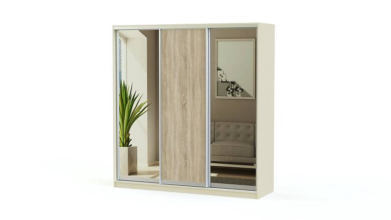 Шкаф-купе Виват 12 BMS (Белье - Платье (станд. 3))