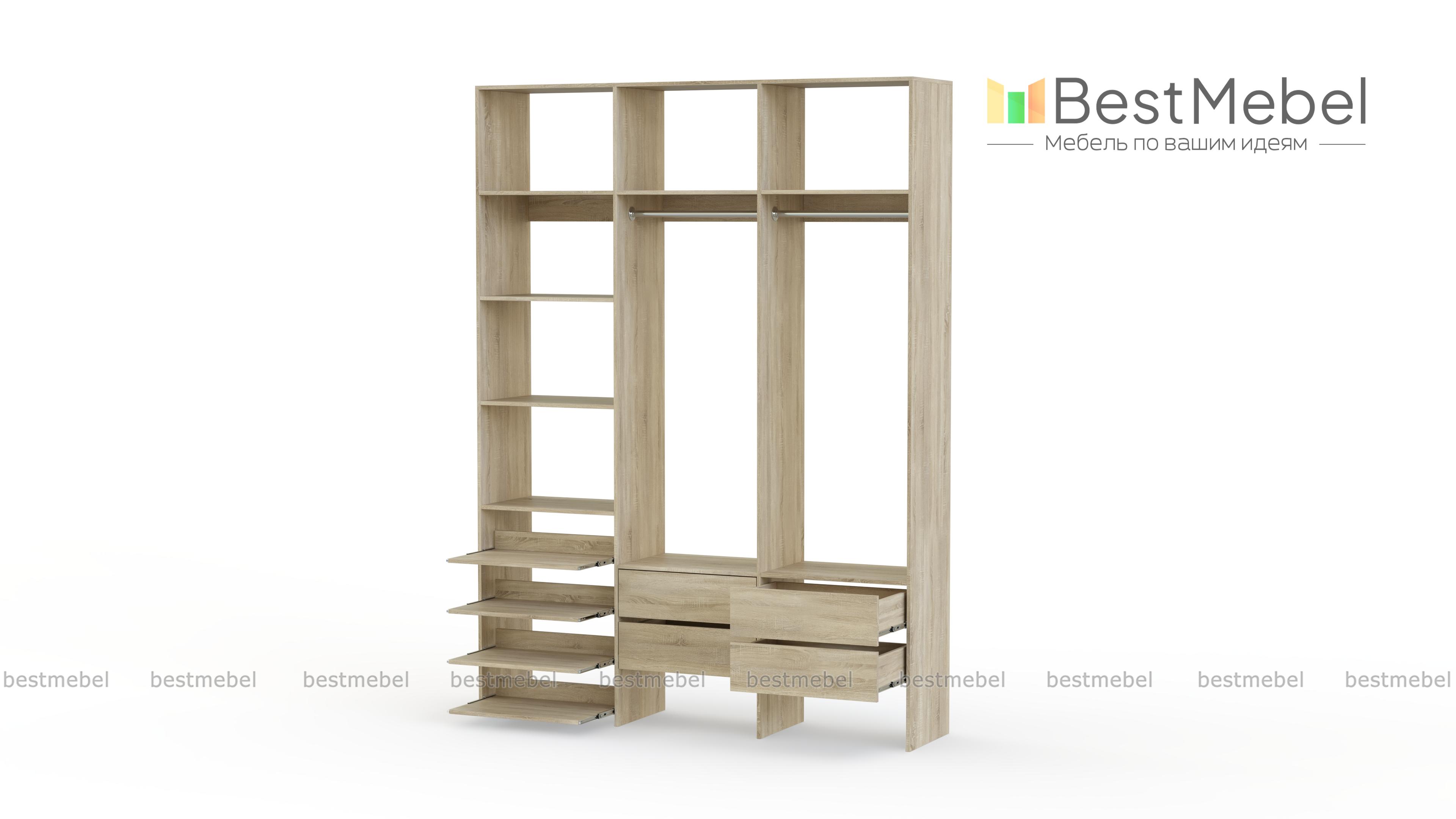 Стеллаж для одежды Мирта 98 BMS - Фото