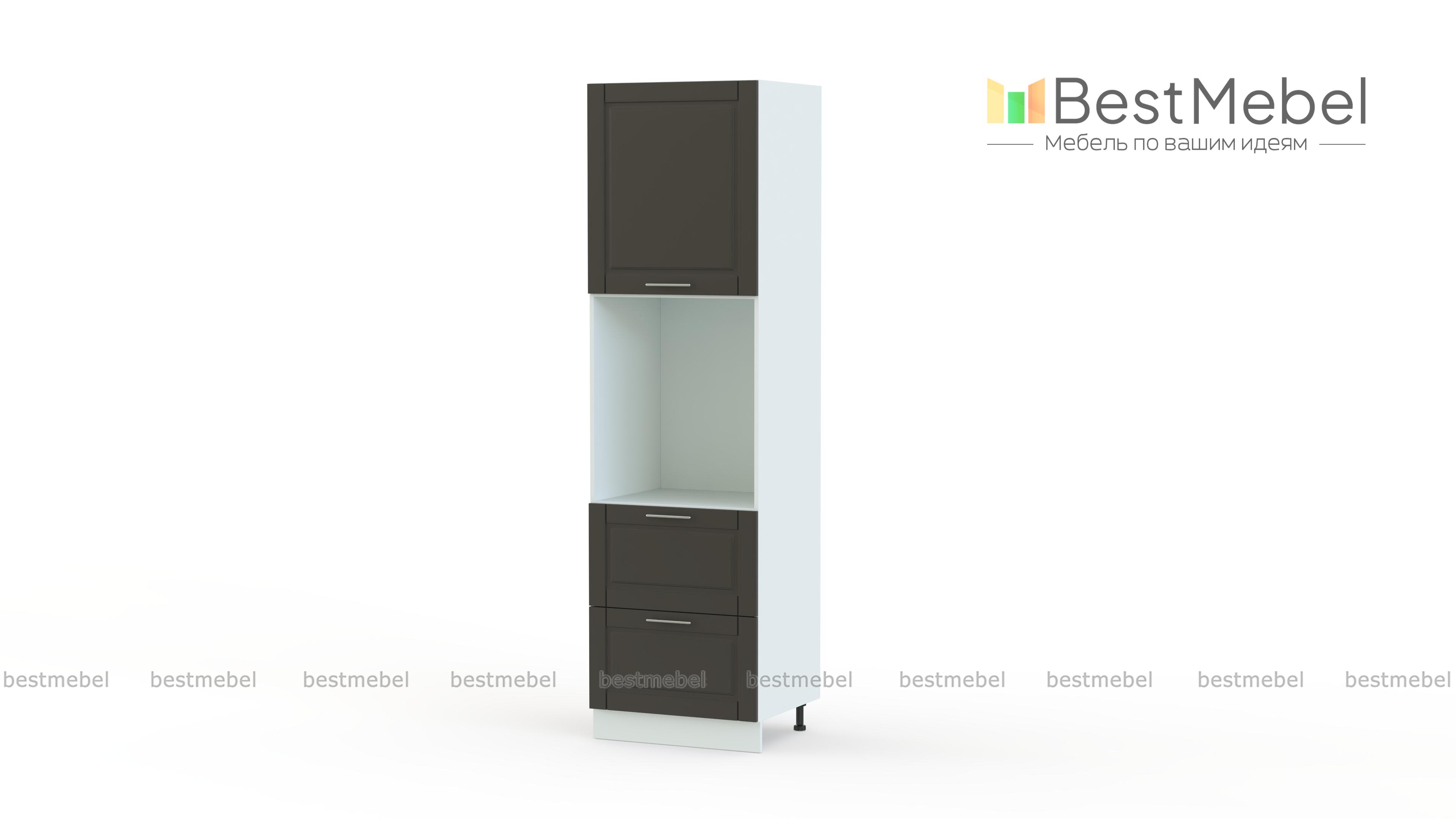 Шкаф-пенал 1 дверь 2 ящика Палермо BMS - Фото