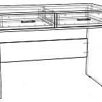 Чертеж Письменный стол Блик СП-02 BMS